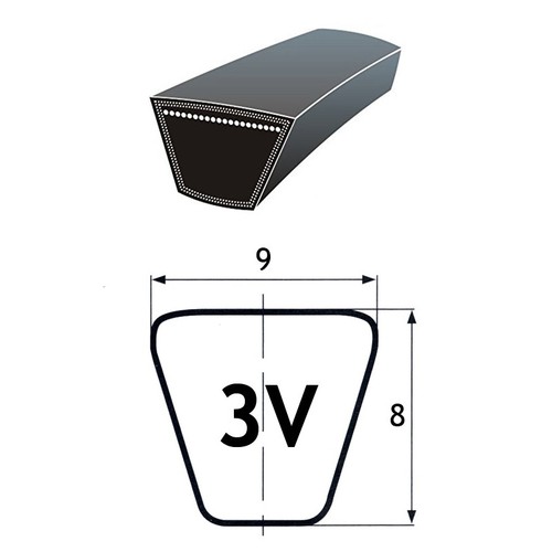 Cinghia 600 trapezoidale - 3v,