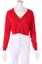 TWINSET SIMONA BARBIERI Cardigan Cropped Viscosa XL Rosso NUOVO