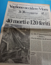 16-4-1978 BR UCCIDERE ALDO MORO DERAGLIA TRENO BOLOGNA,VENEZIA-ROMA 40 MORTI