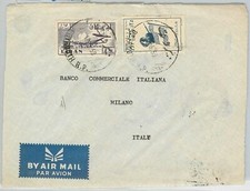 56382 - LIBANO Libano - STORIA POSTALE: LETTERA POSTALE AEREA per ITALIA 1959 Bandiere