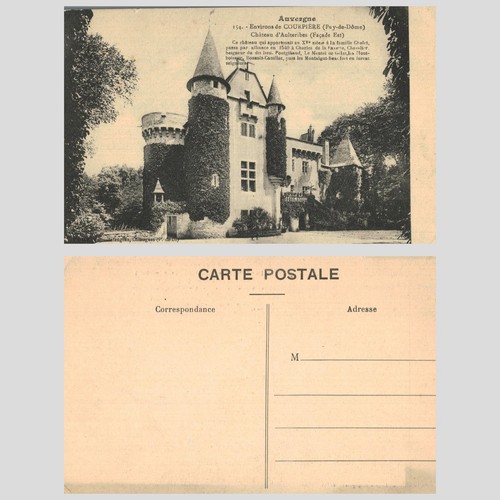 Vintage postcard château - vintage,