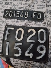 FORLI VECCHIE TARGHE AUTO D EPOCA COMPLETE FO ITALIA VINTAGE ANNI 60/70