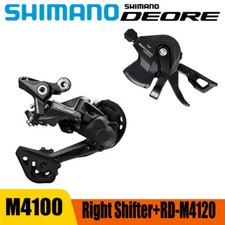 Leva cambio destra Shimano Deore Group SL-M4100 + DERAGLIATORE POSTERIORE RD-M4120 lungo