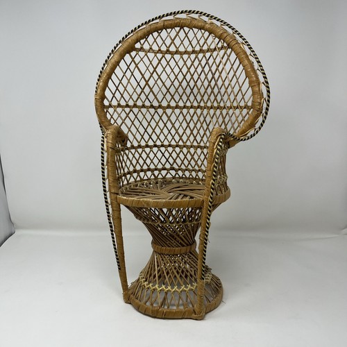 Sedia vintage vimini pavone - sedia,