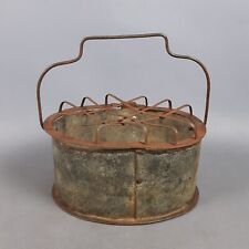 Antico Scaldino Ferro Braciere Artigianale Con Manico Grata Collezione Primi 900