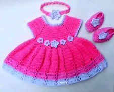 Set vestito bambino rosa fatto