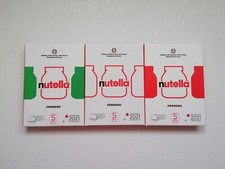 TRITTICO MONETE ARGENTO 5 EURO NUTELLA FDC SERIE LIMITATA 10.000 PEZZI ESAURITE