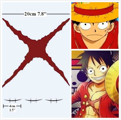 Adesivo cosplay anime pezzo