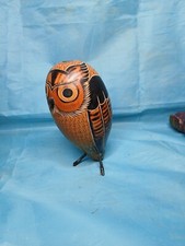 Civetta - Gufo fatta con la ZUCCA - Scultura Arredo - altezza cm 17