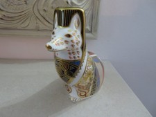 *RARO* FERMACARTE CANE CORGI GALLESE ROYAL CROWN DERBY *TAPPO ORO*