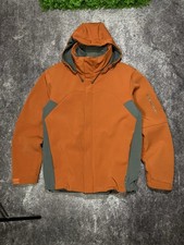 SALOMON Clima Pro Softshell Giacca con Cappuccio Arancione Techwear Abbigliamento Sci 2006 2in1