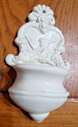 Acquasantiera angelo ceramica - acquasantiera,