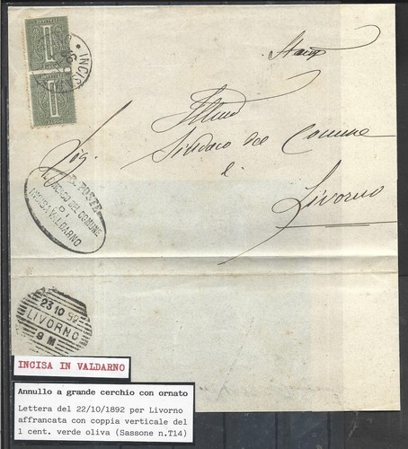 1892 coppia busta da - 1892,