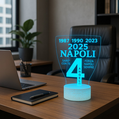 Lampada plexiglass napoli - lampada,