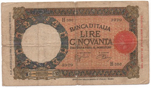 Italy lire 1933 - italy, pick