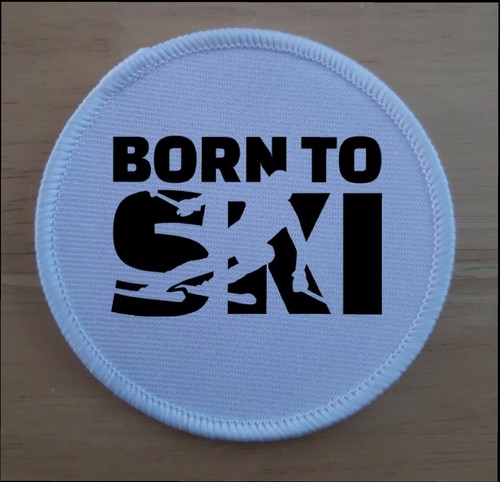Skiing ski skier patch badge - skiing,