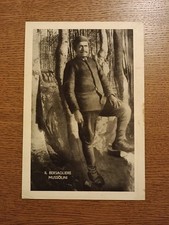 Il Bersagliere Mussolini Cartoncino Pesante Fascismo 1GM WW1