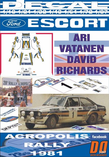 Decal ford escort 1800 mkii - escort,