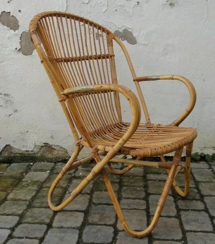 Poltrona bambù vintage anni