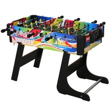 HOMCOM Tavolo da Gioco 4 in 1 Pieghevole in MDF e Plastica Multicolore
