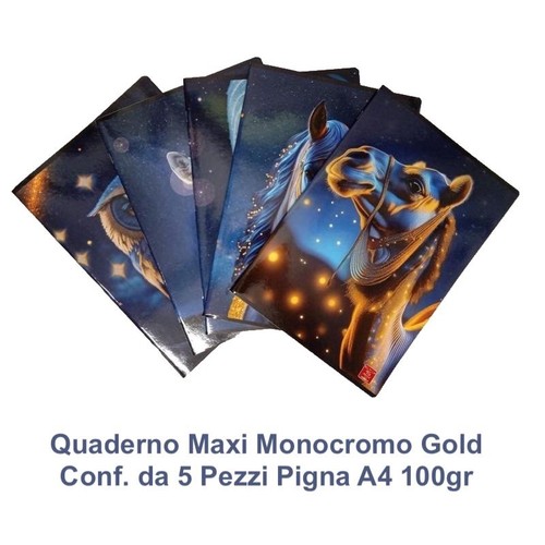 Quaderno maxi monocromo gold - maxi,