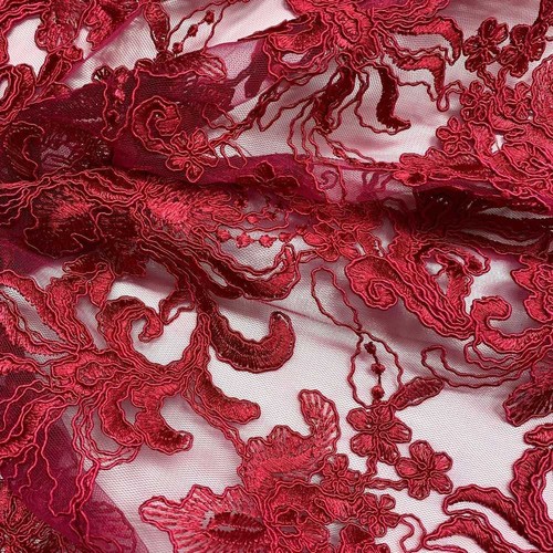 Tessuto tulle ricamato dalila - tessuto,