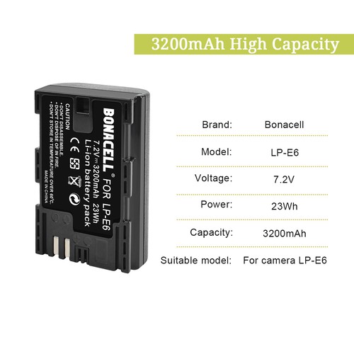 Batterie 3200 mah - mah, lp-e6