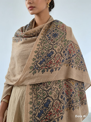 Scialle pashmina con - ricamo, a