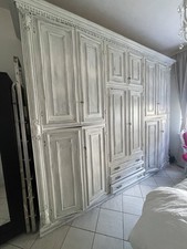 mobile camera da letto a 6 ante, con cassettiera e specchio in coordinato