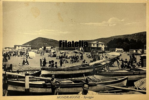 Cartolina mondragone spiaggia - cartolina,