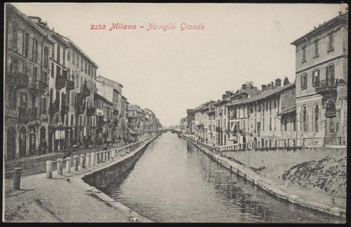 Cartolina milano naviglio - milano,