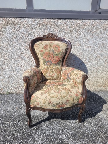 Antica poltrona noce - poltrona, stile