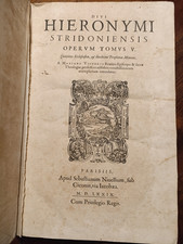 1579 Grande cinquecentina In Folio Saint-Jérôme, Sophronius Hieronymus