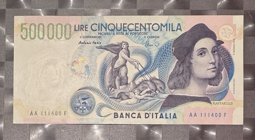 500000 lire raffaello naturale - lire,