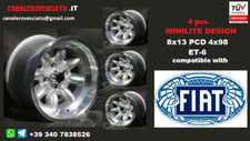 Cerchi in lega Minilite 13 pollici 8x13 8j 8j13 8jx13 per Fiat Lancia Alfaromeo