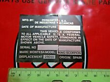 Montesa King Scorpion 250 VIN