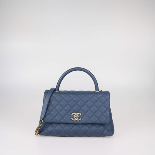 Borsa chanel blu trapuntata - chanel,