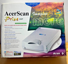 AcerScan Prisa 320P scanner piano porta parallela vintage in scatola si accende