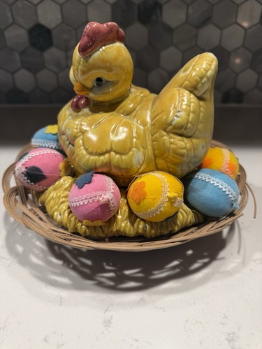 Gallina vintage ceramica - gallina, in