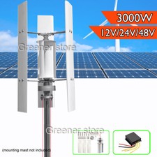 3KW 12V 24V 48V Verticale Turbina eolica Generatore 3 Lame Controllore Carica