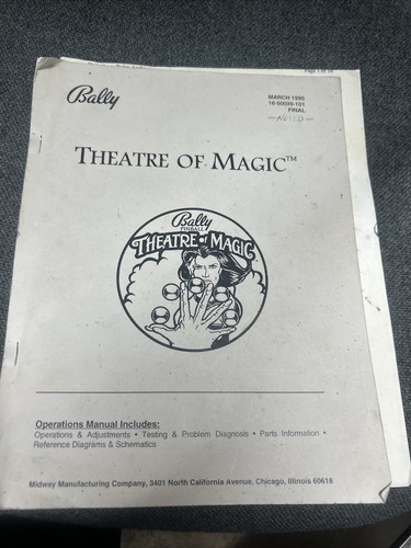Manuale flipper bally teatro - bally,