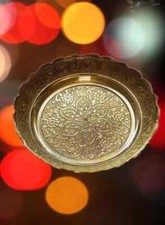 5" piatti decorativi in ottone reale di design ciotole incise snack decorazio...