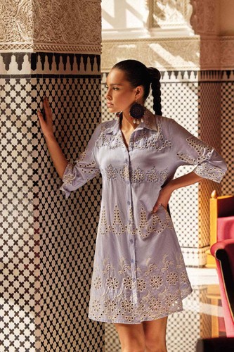 Abito camicia pizzo sangallo - pizzo,