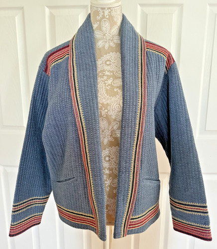 Giacca cotone righe sh - a,