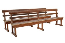 COPPIA DI PANCHE SCANDINAVE IN PINO DIPINTO