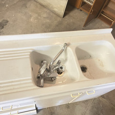 Mobile sottolavello bianco,2 sportelli+cassettiera per lavello 120 (non compreso