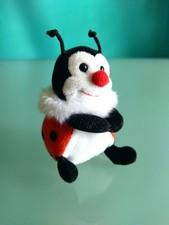 "TRUDI" mini-peluche, Coccinella colore bianco-rosso-nero, altezza 9 cm.
