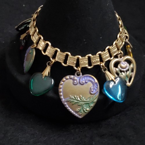 Bracciale vintage cuore charm - bracciale,