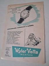 Pubblicità orologio Wyler Vetta Incaflex (1957)