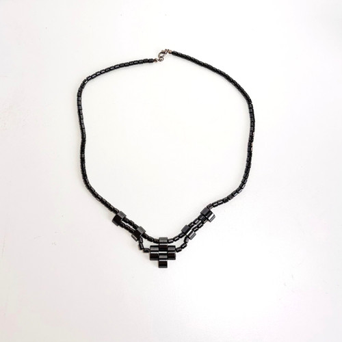 Collana pietra ematite - collana, croce